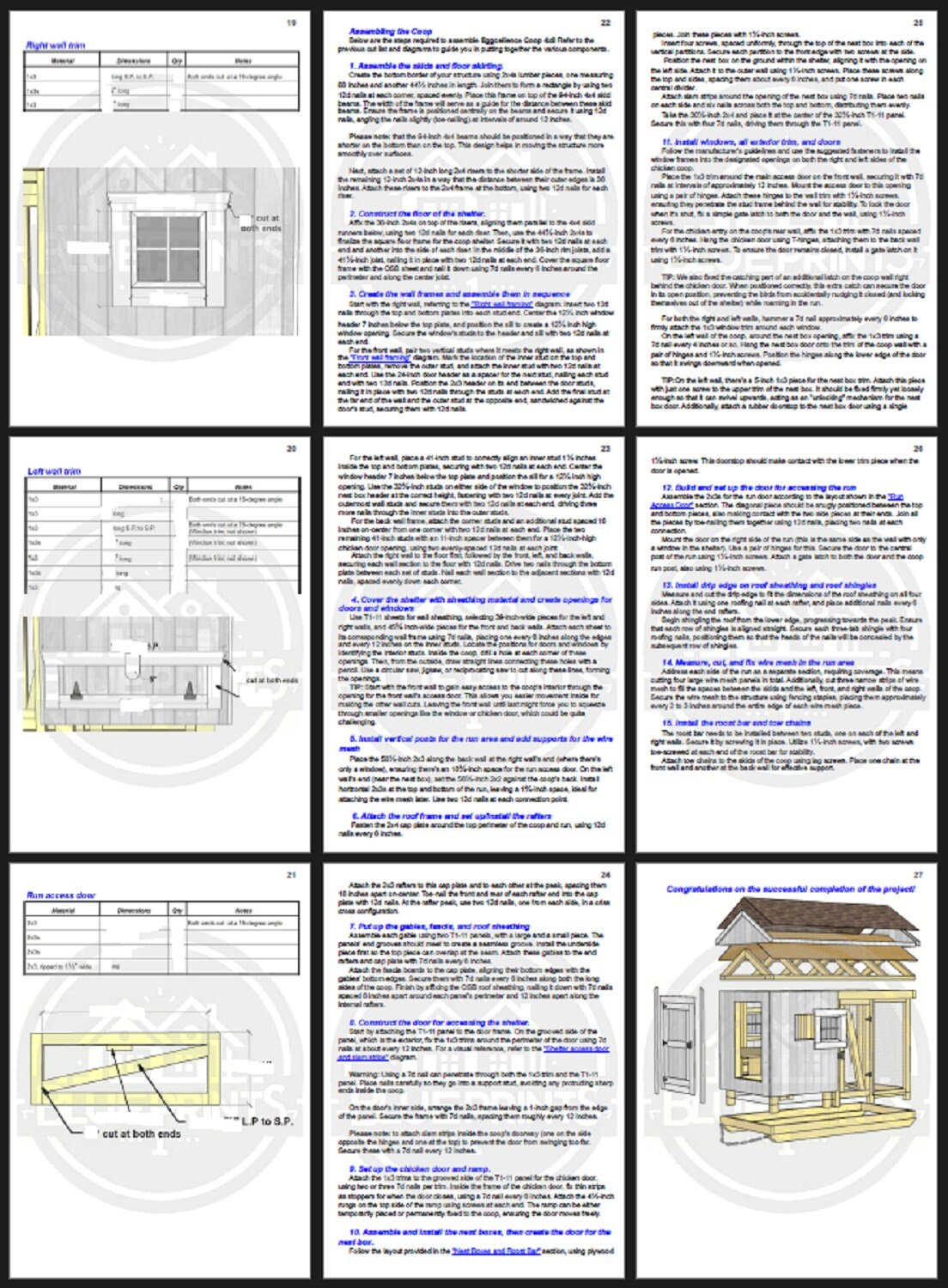 Chicken Coop Plans 4x8 | DIY Compact Hen House | Urban Backyard PDF - Etsy