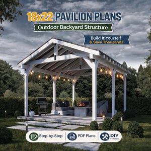 Progetti fai da te per tettoie per padiglione 18x22, pergola moderna, posto auto coperto (PDF)