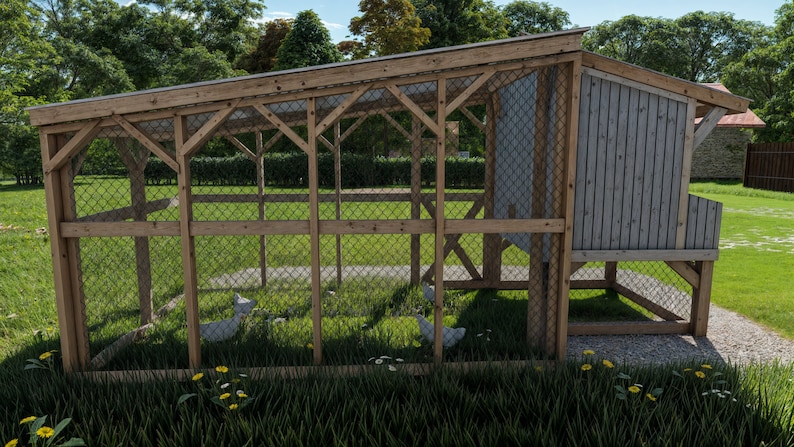 Chicken Coop & Run Enclosure Plans 5x6 diy chicken coop plans chicken pen plans chicken cage plans chicken coop designs Step by Step Guide image 5