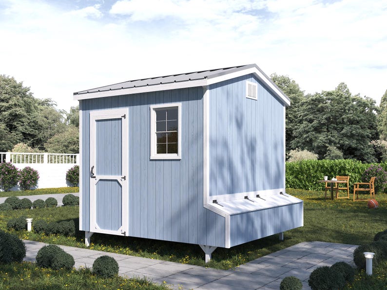 Walk-in Chicken Coop Plans 8x8 | DIY Large Hen House | Backyard Poultry ...