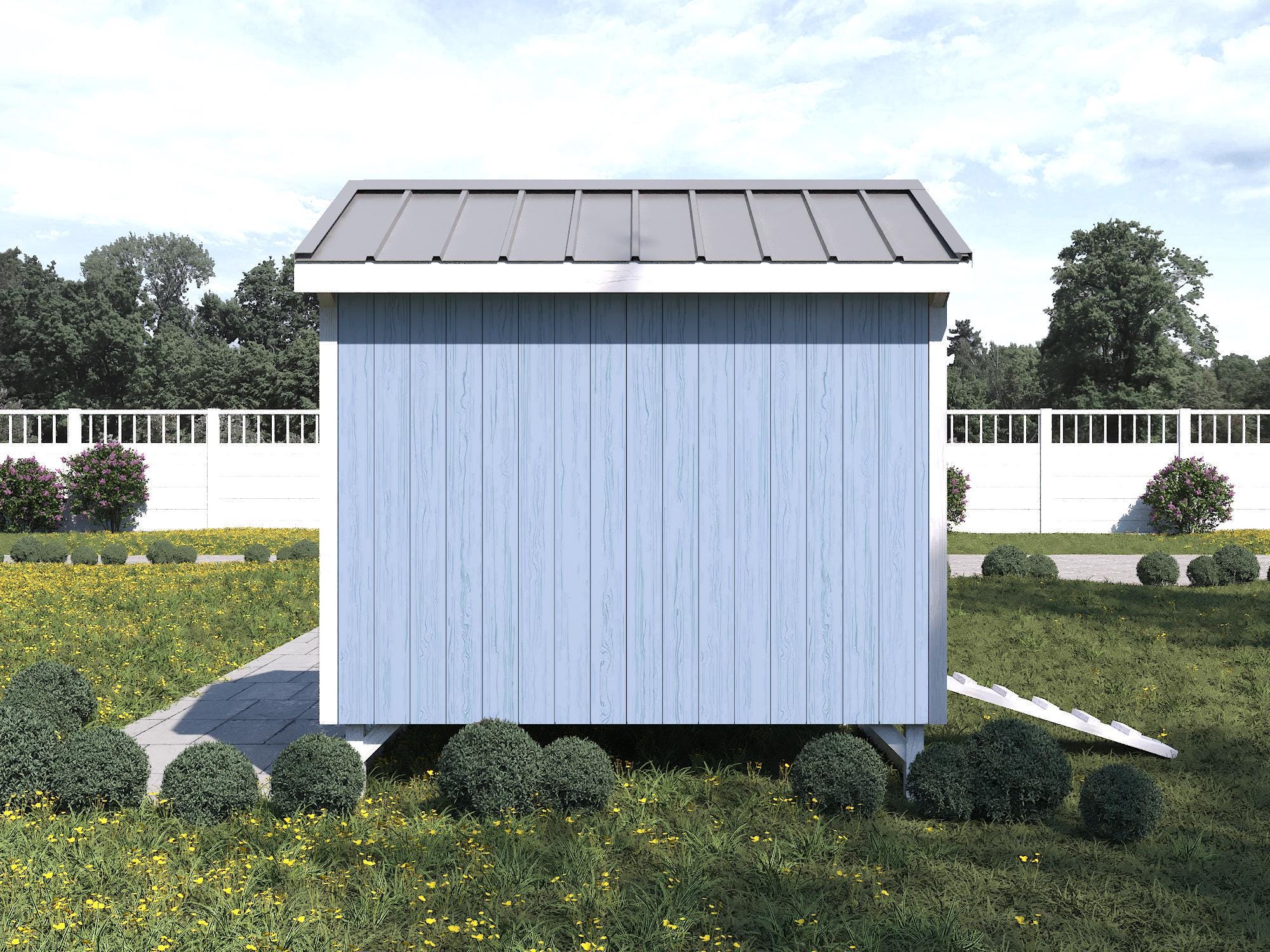 Chicken Coop Plans 5x6 | DIY Walk-in Hen House | Compact Backyard ...