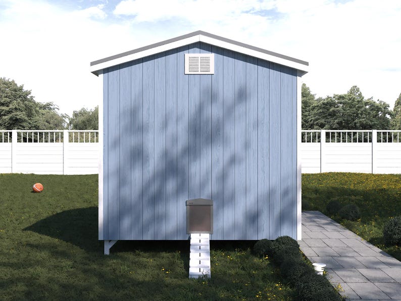Walk-in Chicken Coop Plans 8x8 | DIY Large Hen House | Backyard Poultry ...