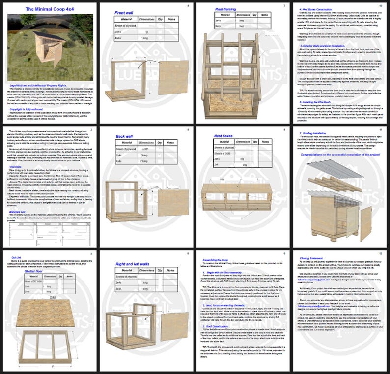 Minimal Chicken Coop 4x4 | DIY Compact Hen House | Backyard Poultry PDF ...