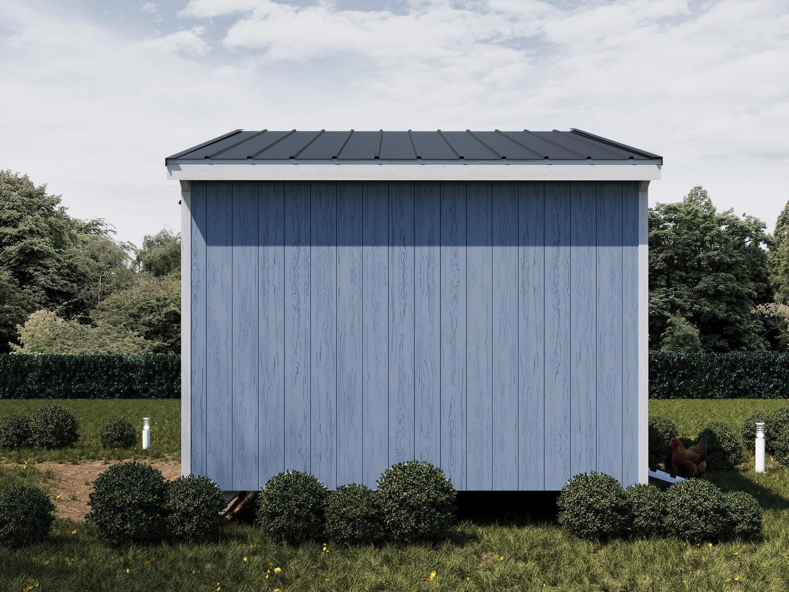 Chicken Coop Plans 8x8 | DIY Wooden Hen House | Single-pitched Roof PDF ...