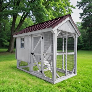 Chicken Coop Plans 4x8, diy , PDF, chicken coop blueprint, chicken pen plans, chicken cage plans,Step by Step Guide