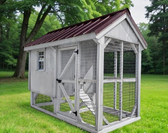 Chicken Coop Plans 4x8 | DIY Compact Hen House | Urban Backyard PDF