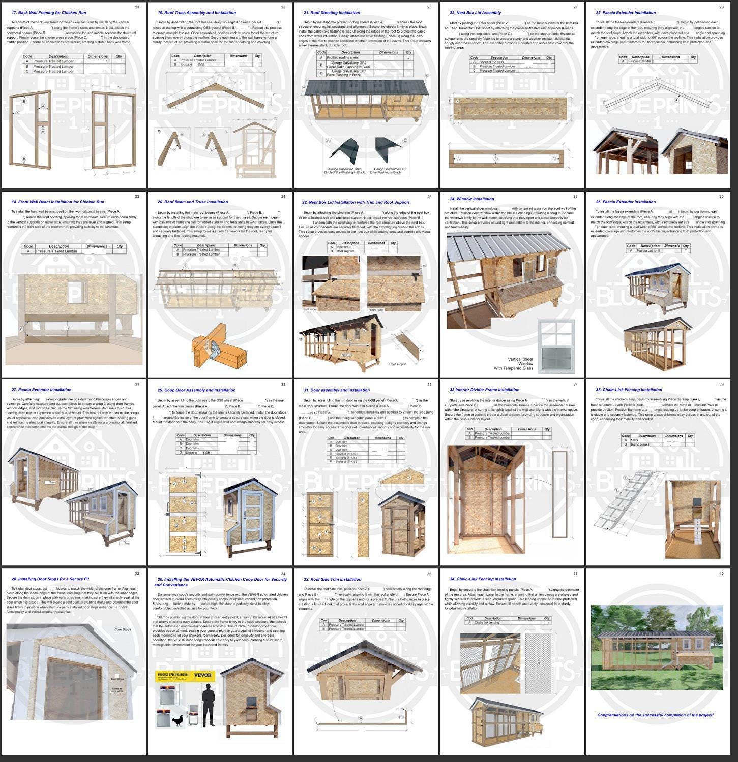 Chicken Coop Plans 5x6 + Run | DIY Large Hen House | Backyard Poultry ...