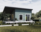 Modular House Plans 14x20 | DIY Modern Small Home | Backyard Guest Cabin PDF