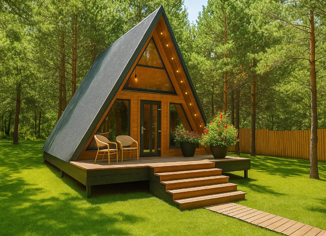 A-frame Cabin Plans 20x20 | DIY Modern Forest Retreat | PDF Build Guide ...