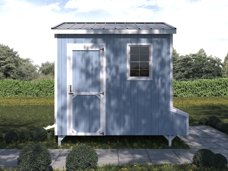 Walk-in Chicken Coop Plans 8x8 | DIY Large Hen House | Backyard Poultry ...