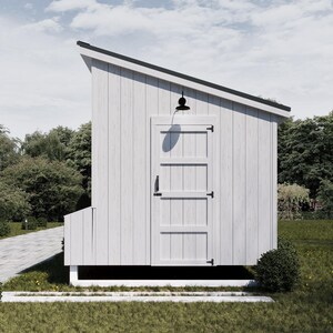 Chicken Coop Plans 8x8 | DIY Hen House With Run | Single-pitched Roof ...
