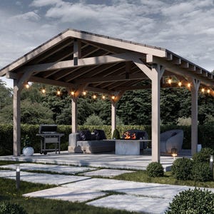 DIY Pavilion & Canopy Plans – 18x22 Outdoor Shelter, Modern Pergola, Carport or Garden Lounge, Step-by-Step Building Guide PDF