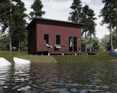 Timber Shelter Plans 24x12 | DIY Modern Cabin | Backyard Studio & Tiny Home PDF
