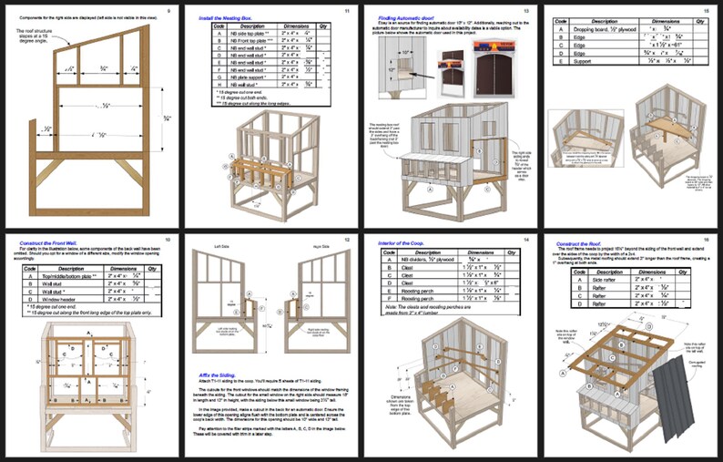 Chicken Coop & Run Enclosure Plans 5x6 diy chicken coop plans chicken pen plans chicken cage plans chicken coop designs Step by Step Guide image 8