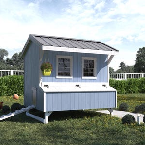 Chicken Coop Plans 5x6 | DIY Walk-in Hen House | Compact Backyard ...