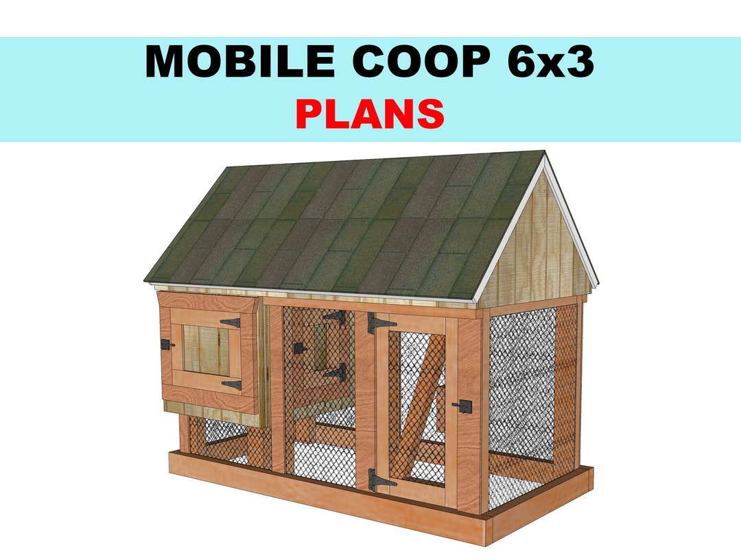 Diy Chicken Coop Plans 3x6, Chicken Coop Blueprint, Chicken Pen Plans