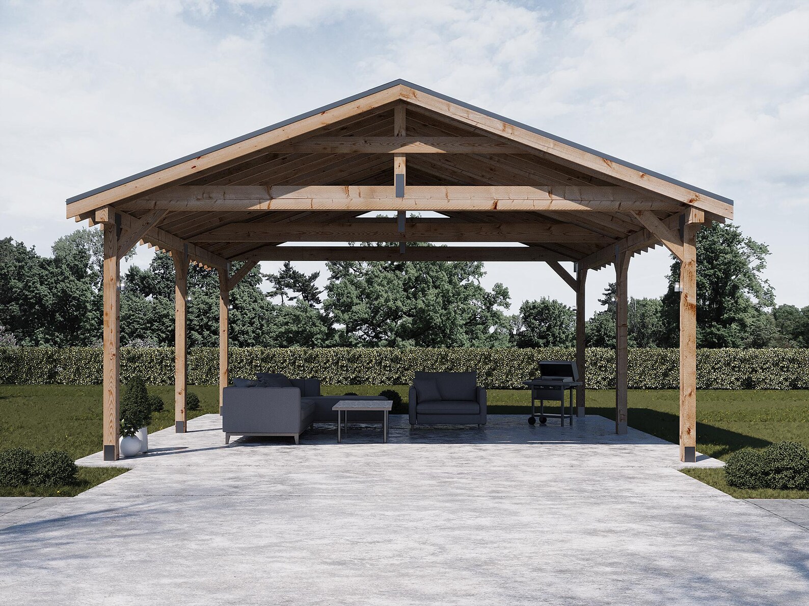 Wooden Gazebo Plans 22x24 | DIY Outdoor Pavilion | Modern Backyard PDF ...