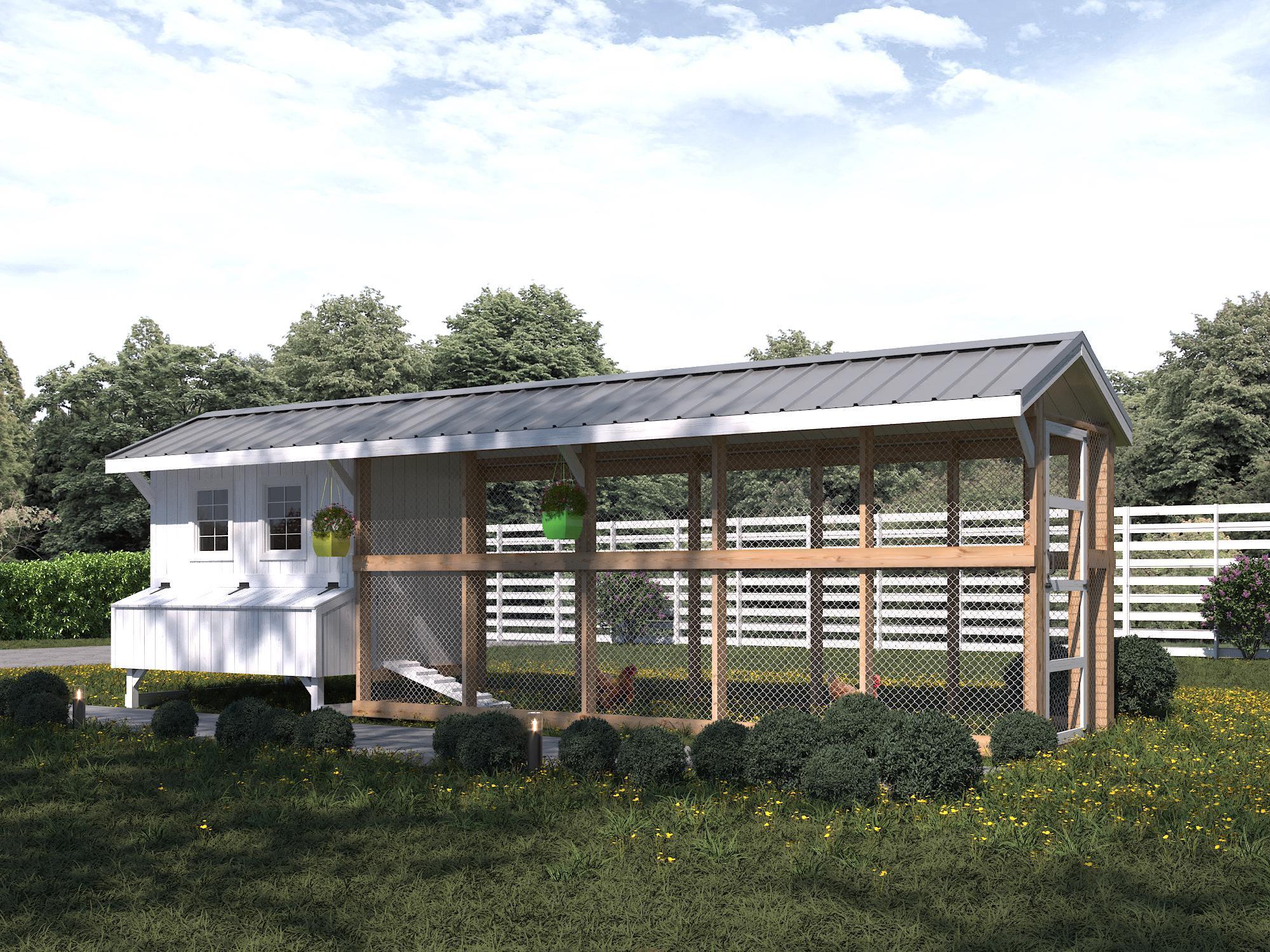 Chicken Coop Plans 5x6 + Run | DIY Large Hen House | Backyard Poultry ...