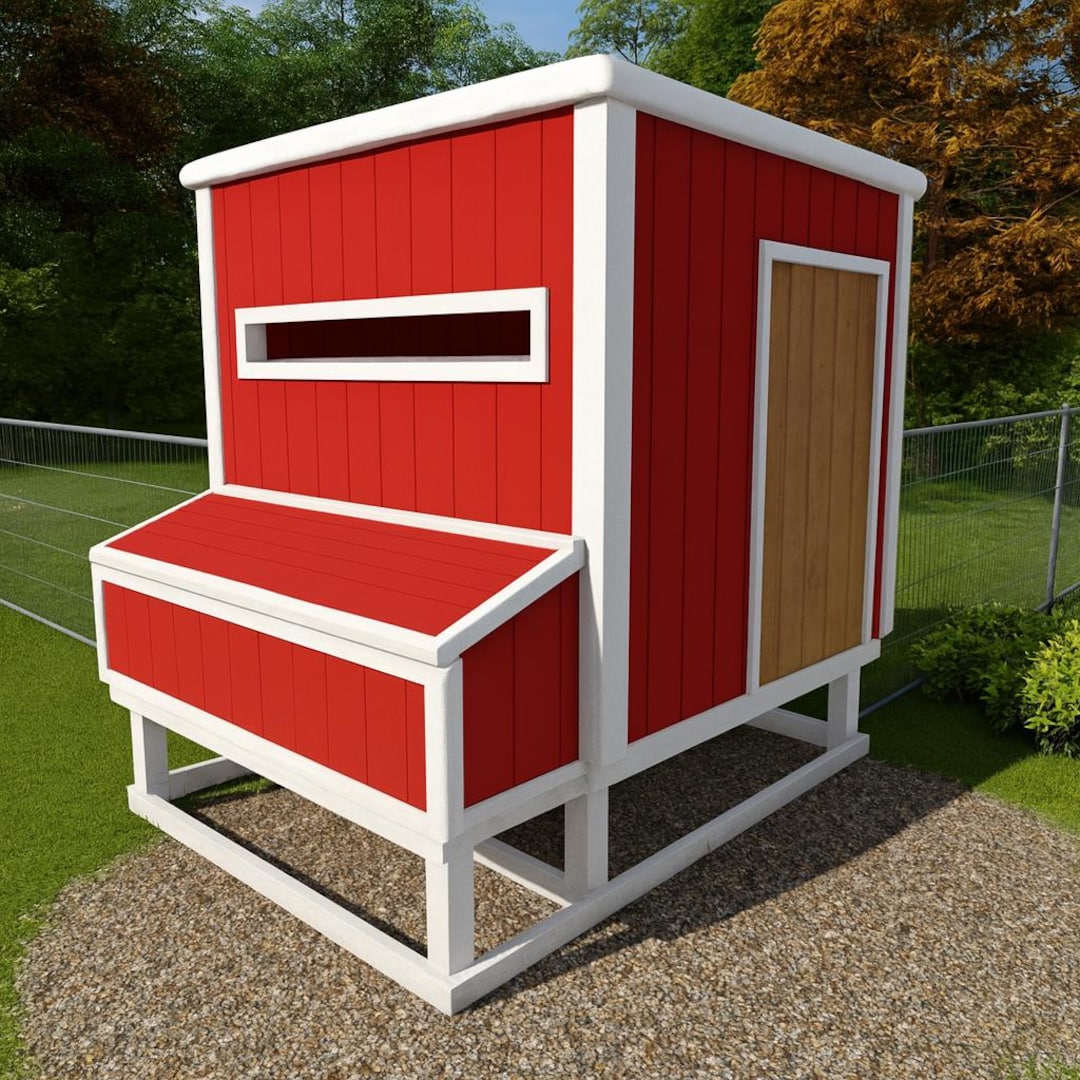 Chicken Coop 8x8 Plans | PDF DIY Project | Backyard Wooden Poultry ...