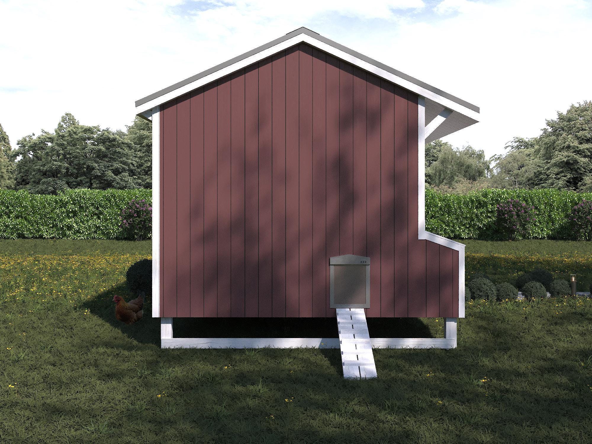 Chicken Coop Plans 8x8 | DIY Walk-in Hen House | Backyard Chicken ...