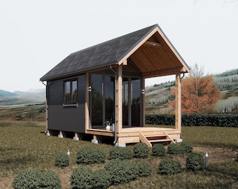 Cabin Plans 14x10 | DIY Modern Tiny House | Backyard Guest Studio PDF