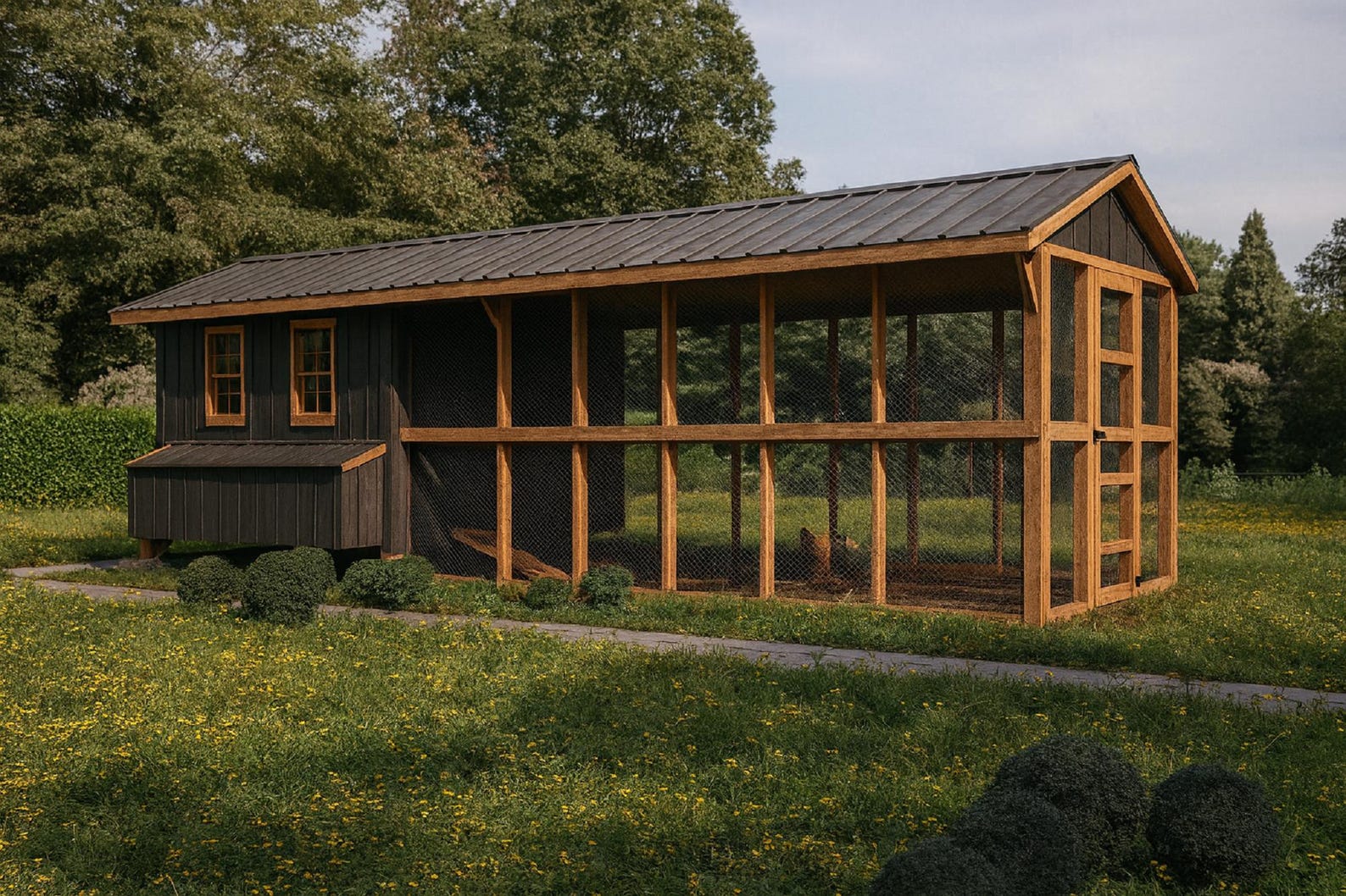 Chicken Coop Plans | 8x8 Walk-in Design + 8x16 Run | DIY Backyard PDF ...