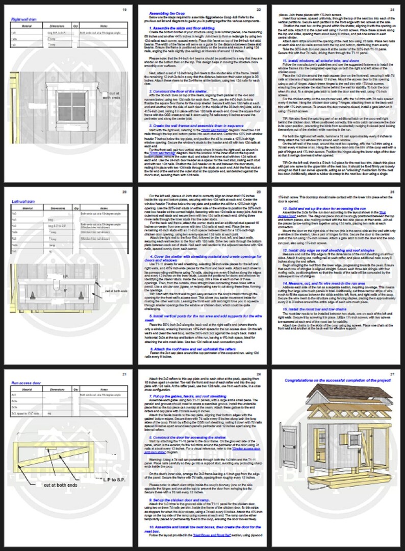 Eggcellence Coop Plans 4x8 | DIY Chicken Coop | Backyard Hen House PDF ...