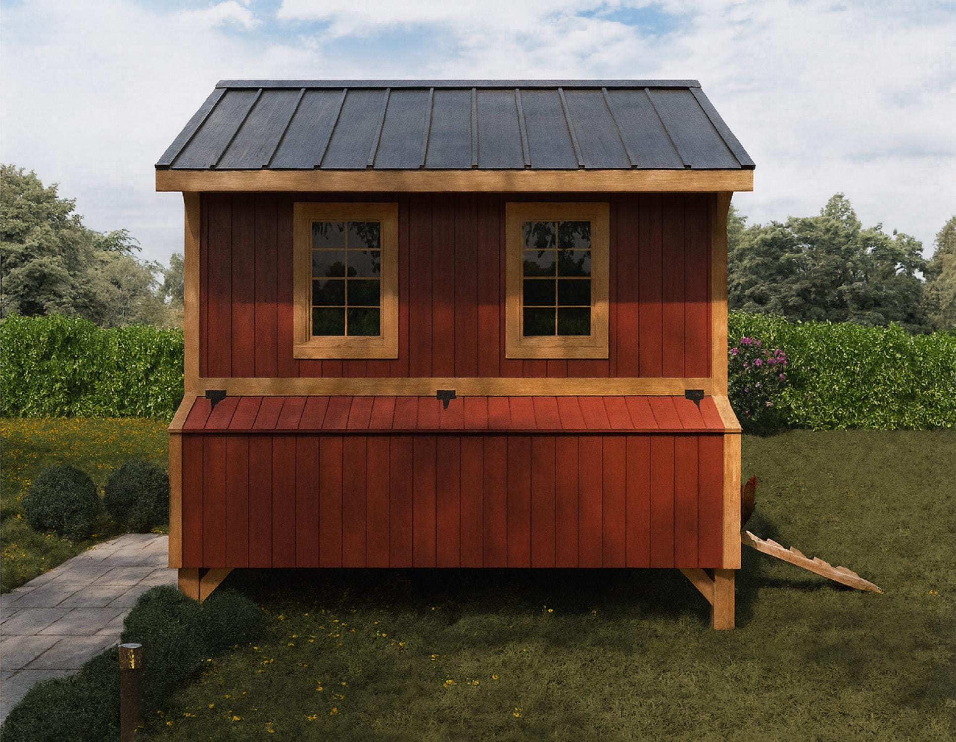 Chicken Coop Plans 8x8 | Modern DIY Hen House | PDF Building Blueprint ...