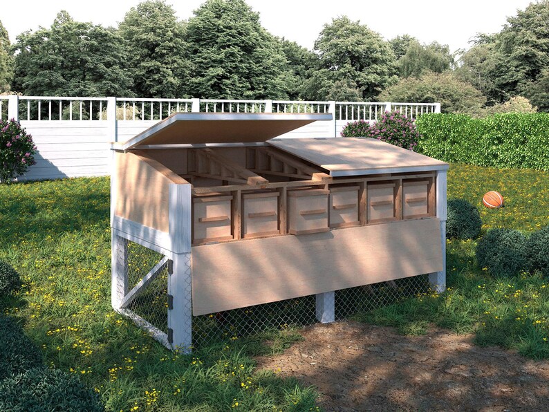 Chicken Coop Plans 4x8 | DIY Raised Hen House | Compact Backyard PDF - Etsy