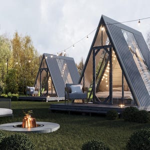 Cozy A-Frame Cabin Plans 10x12 | DIY Tiny Home | Modern Small Retreat PDF