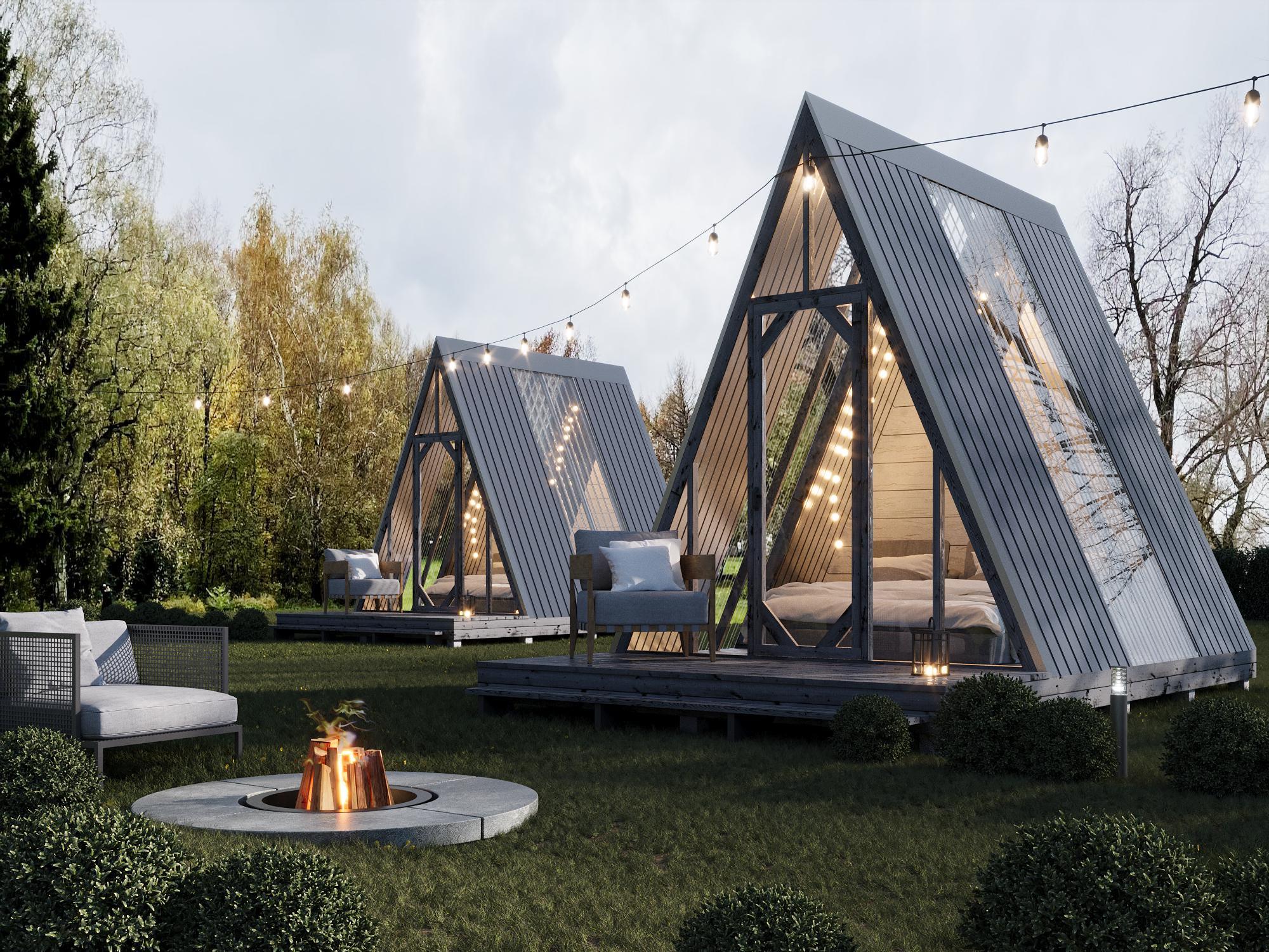 Cozy A-frame Cabin Plans 10x12 | DIY Tiny Home | Modern Small Retreat ...