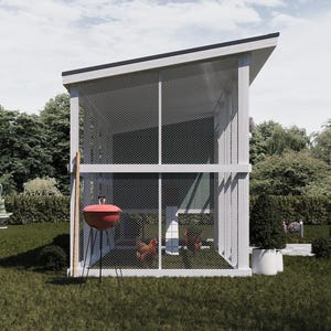 6x6 Chicken Coop Plans PDF, Backyard Poultry Playground with Run image 7