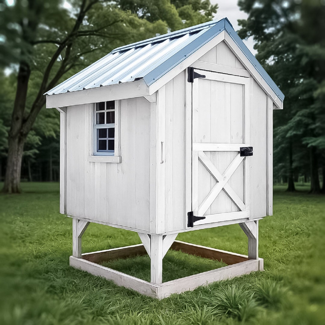 Chicken Coop Plans 4x4 | DIY Compact Hen House | Small Backyard Poultry ...