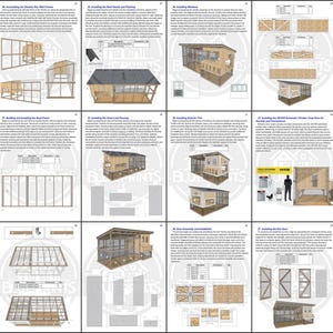 6x6 Chicken Coop Plans PDF, Backyard Poultry Playground with Run image 9