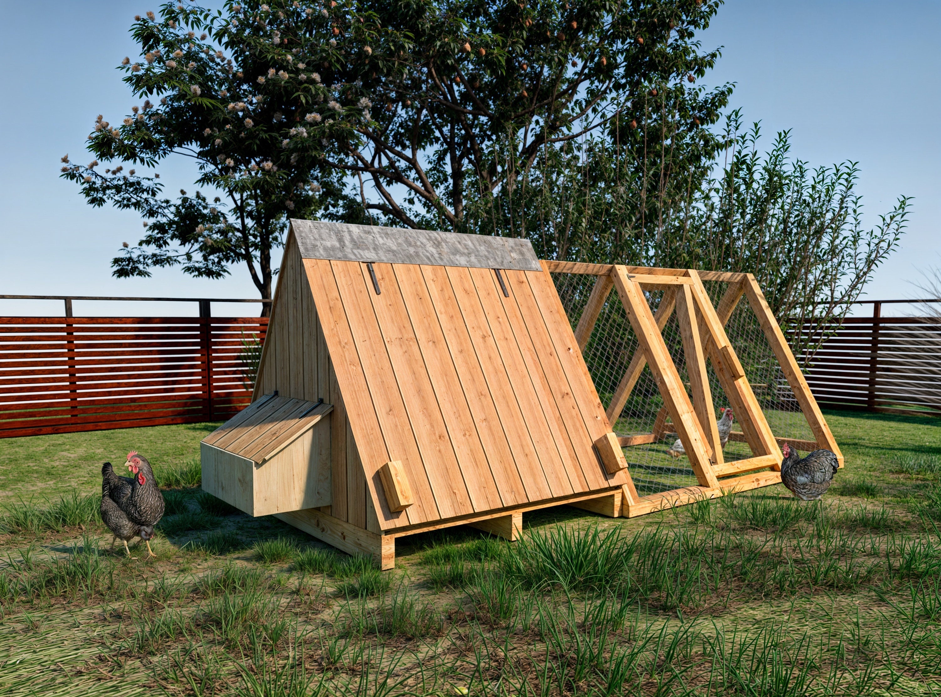 Forest A-frame Coop 10x4 | DIY Compact Hen Shelter | Small Backyard Chicken  PDF - Etsy, image size:3000x2221
