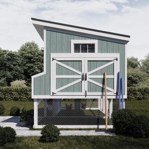 6x6 Chicken Coop Plans PDF, Backyard Poultry Playground with Run image 6