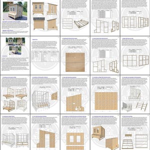 Chicken Coop Plans 8x8 | DIY Wooden Hen House | Single-pitched Roof PDF ...