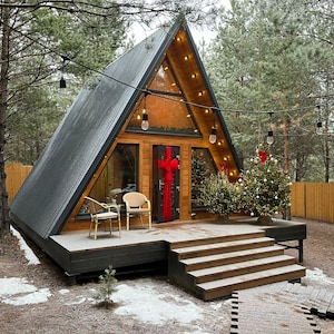 DIY A-Frame Cabin Plans 20'x20' | Tiny House Build PDF | Step-by-Step Affordable Guide for Airbnb or ADU Tiny Home Build Guide