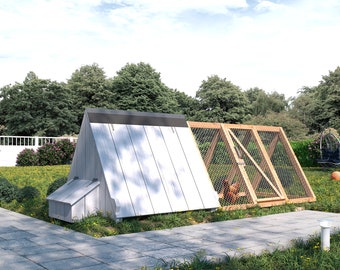 Chicken Coop Plans: DIY Small A-Frame Hen House (10x4 with Nest Boxes)