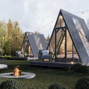 Tiny A-Frame Cabin DIY Plans: 10&#39;x12&#39; Off-Grid Retreat (PDF)