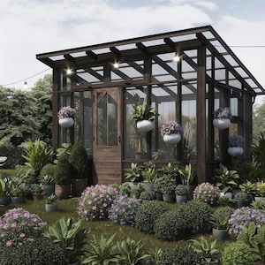 Greenhouse Shed DIY Plans 8x12 ft - Modern Minimalist Outdoor Structure PDF - Instant Download Building Blueprint for Garden or Studio