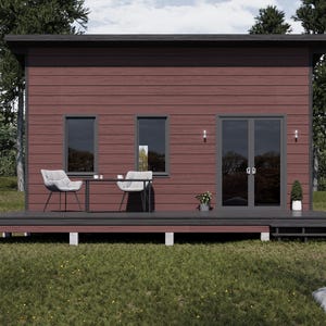 DIY Timber Cabin Plans 24x12 PDF | Modern Shed, Guest House, Studio or Tiny Home Blueprint | Instant Download Building Design