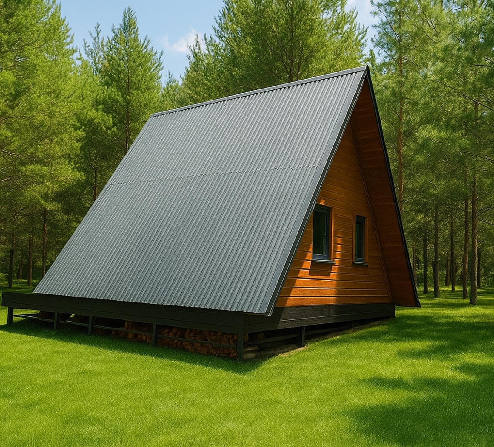 A-frame Cabin Plans 20x20 | DIY Modern Forest Retreat | PDF Build Guide ...