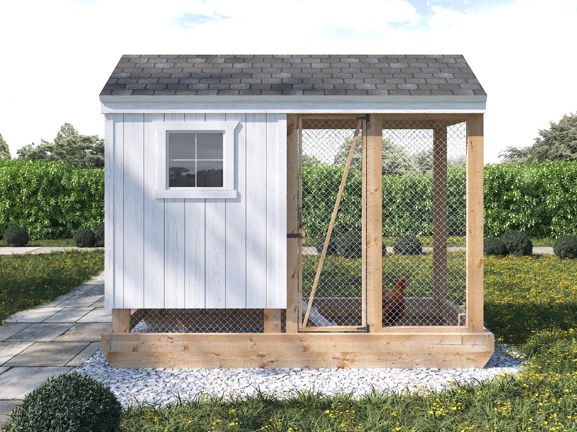 Eggcellence Hen House Plans 4x8 | DIY Backyard Chicken Shelter ...