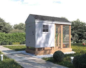Eggcellence Hen House Plans 4x8 | DIY Backyard Chicken Shelter | Poultry PDF