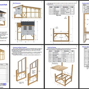 Chicken Coop & Run Enclosure Plans 5x6 diy chicken coop plans chicken pen plans chicken cage plans chicken coop designs Step by Step Guide image 7