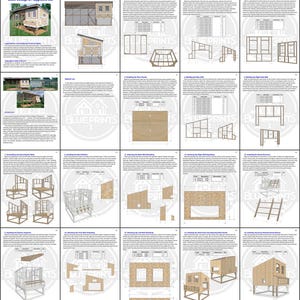 6x6 Chicken Coop Plans PDF, Backyard Poultry Playground with Run image 8