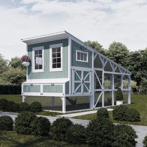 6x8 Chicken Coop Plans: DIY Hen House with Enclosed Run (PDF Download)