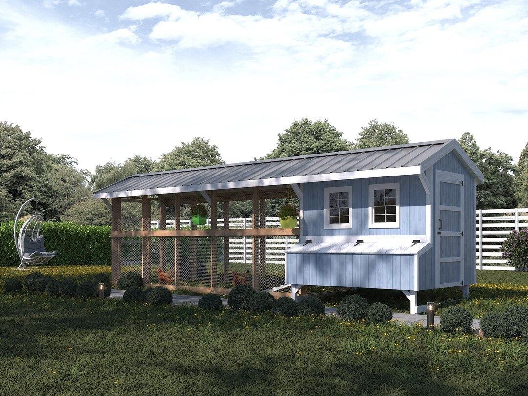 Chicken Coop Plans 5x6 | DIY Wooden Hen House With Run | Backyard ...