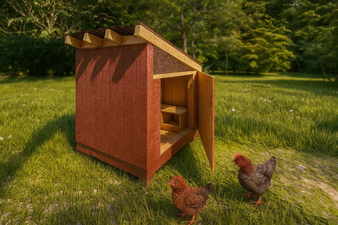 Chicken Coop Plans 4x4 | DIY Minimal Hen House | Compact Backyard PDF ...